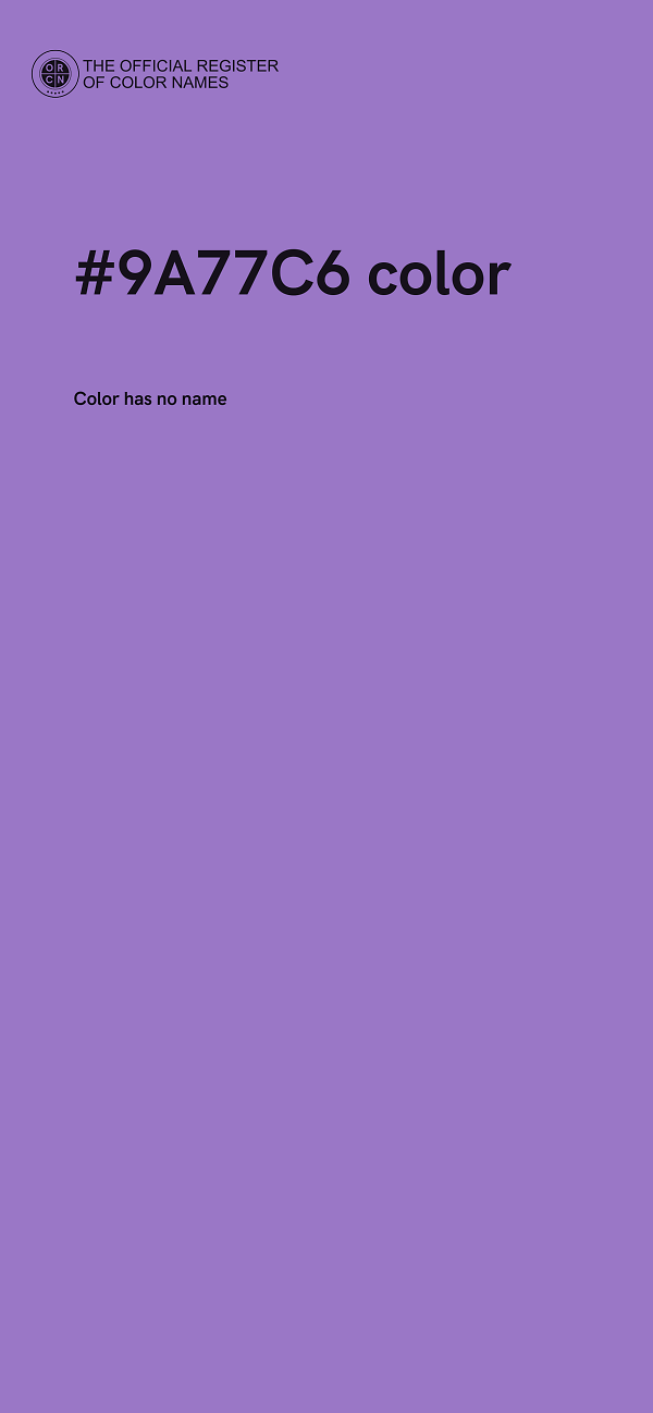 #9A77C6 color image