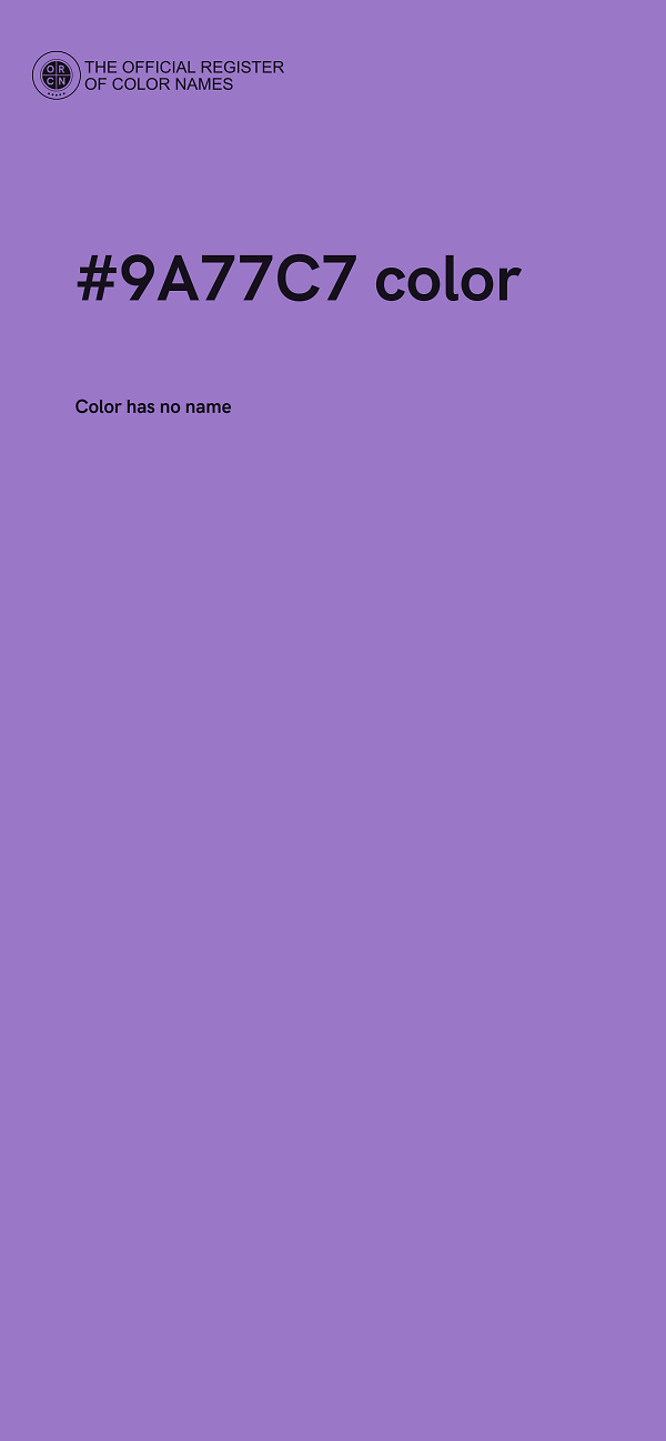 #9A77C7 color image