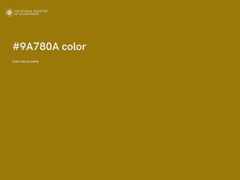 #9A780A color image