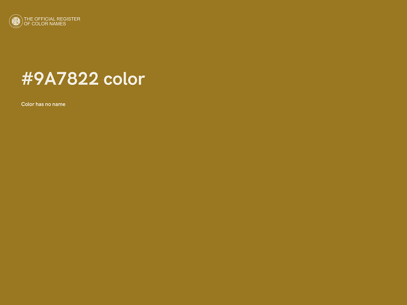 #9A7822 color image