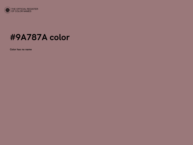 #9A787A color image