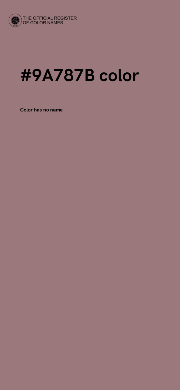 #9A787B color image