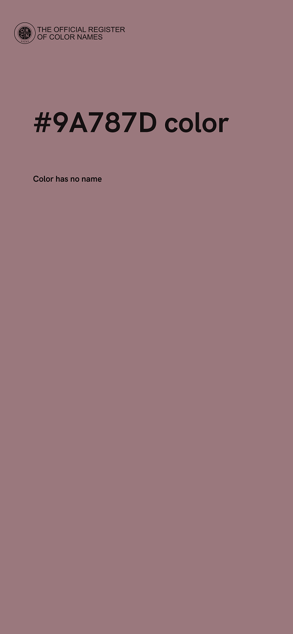#9A787D color image