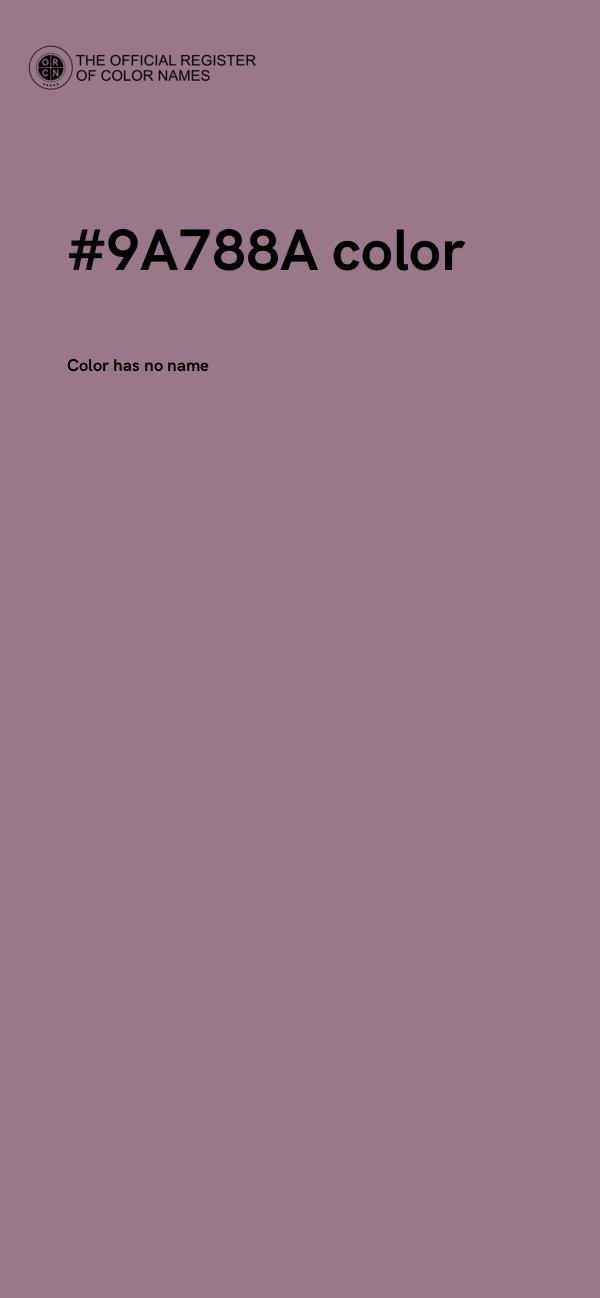 #9A788A color image