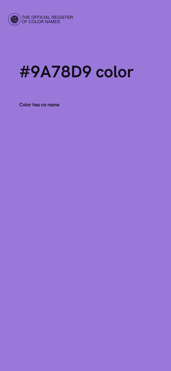 #9A78D9 color image
