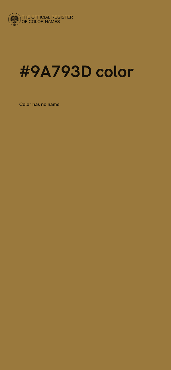 #9A793D color image