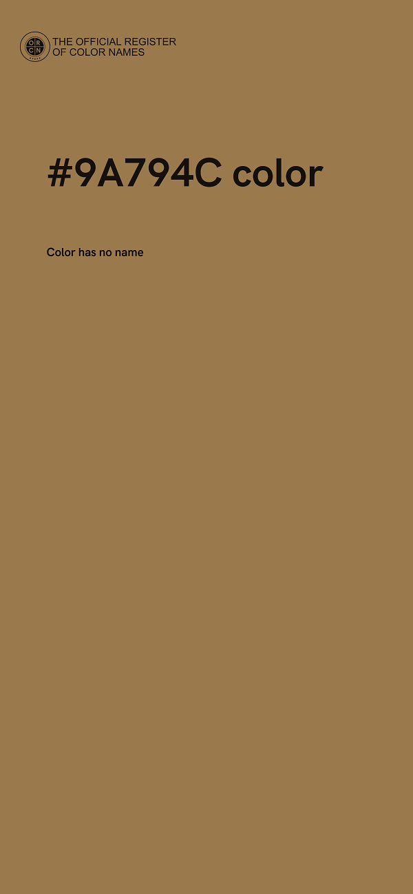 #9A794C color image