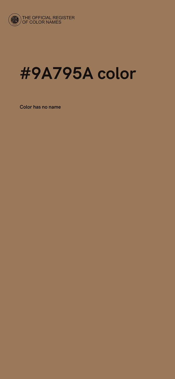 #9A795A color image