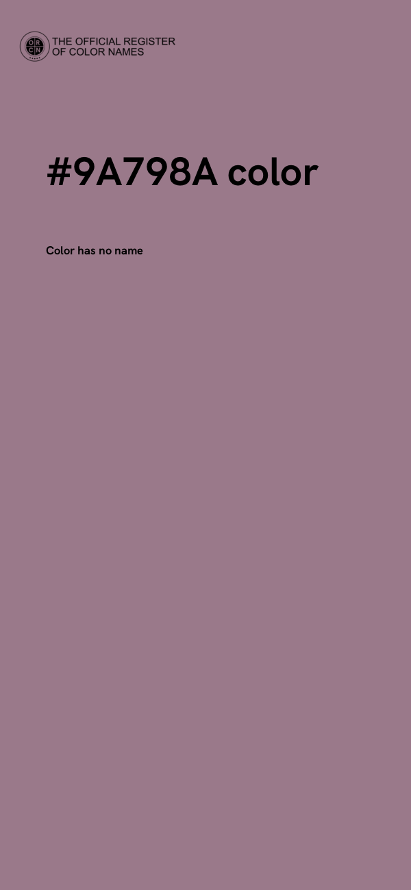#9A798A color image