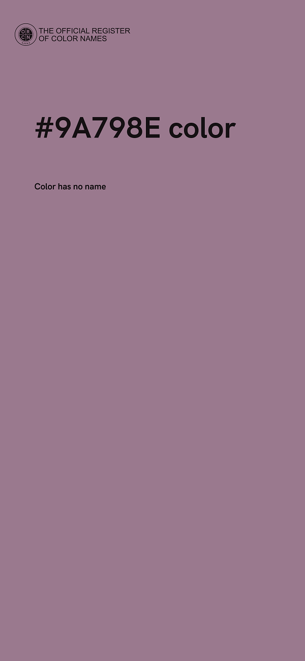 #9A798E color image