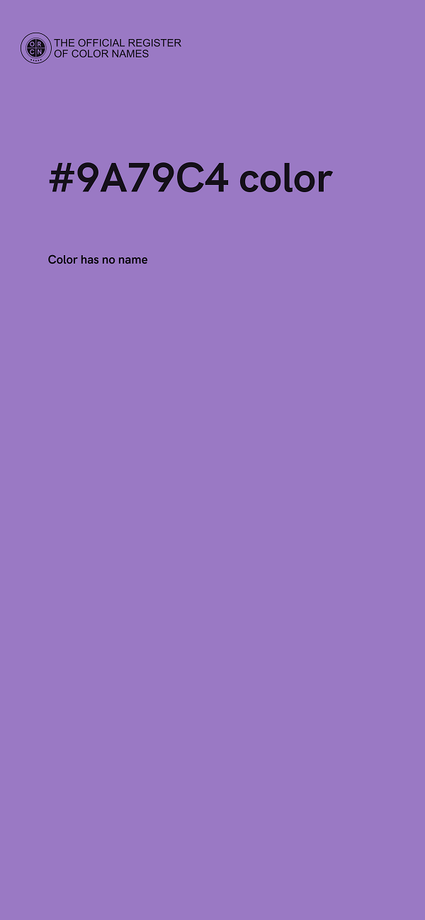 #9A79C4 color image