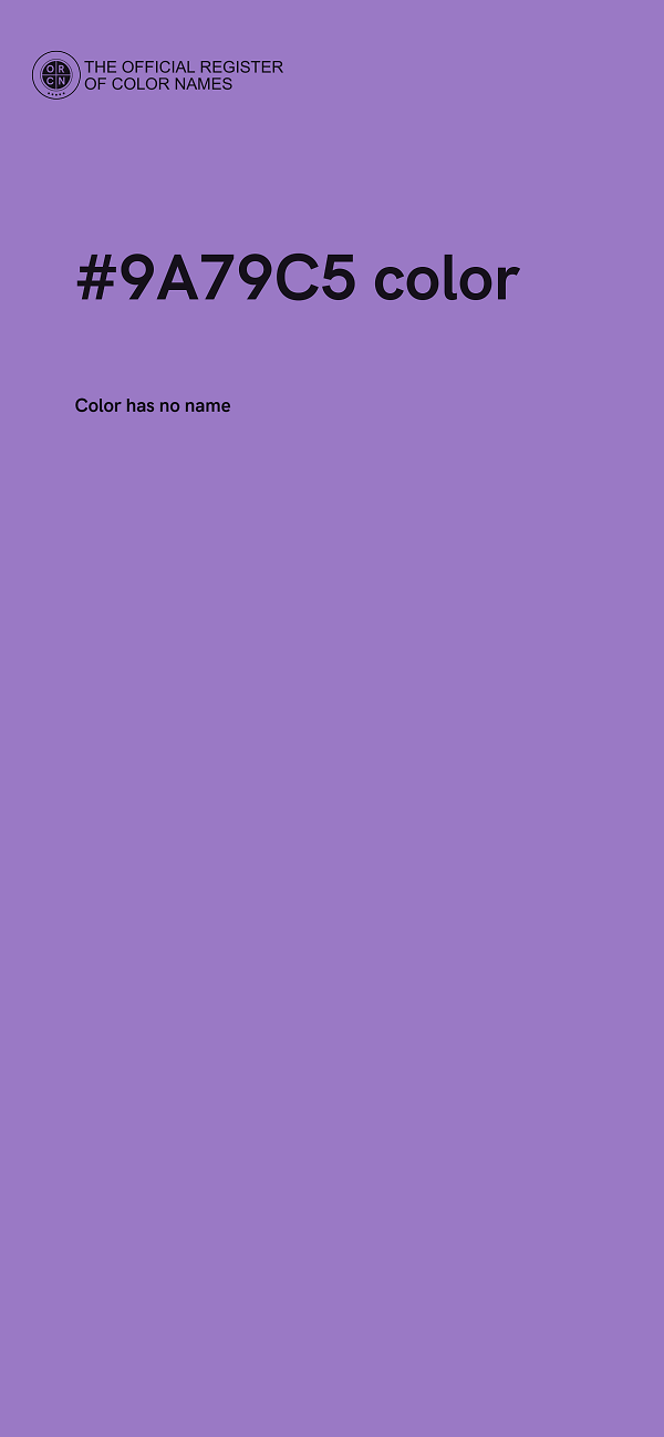 #9A79C5 color image