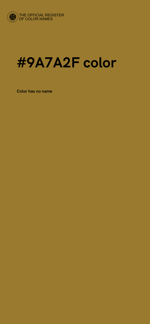#9A7A2F color image
