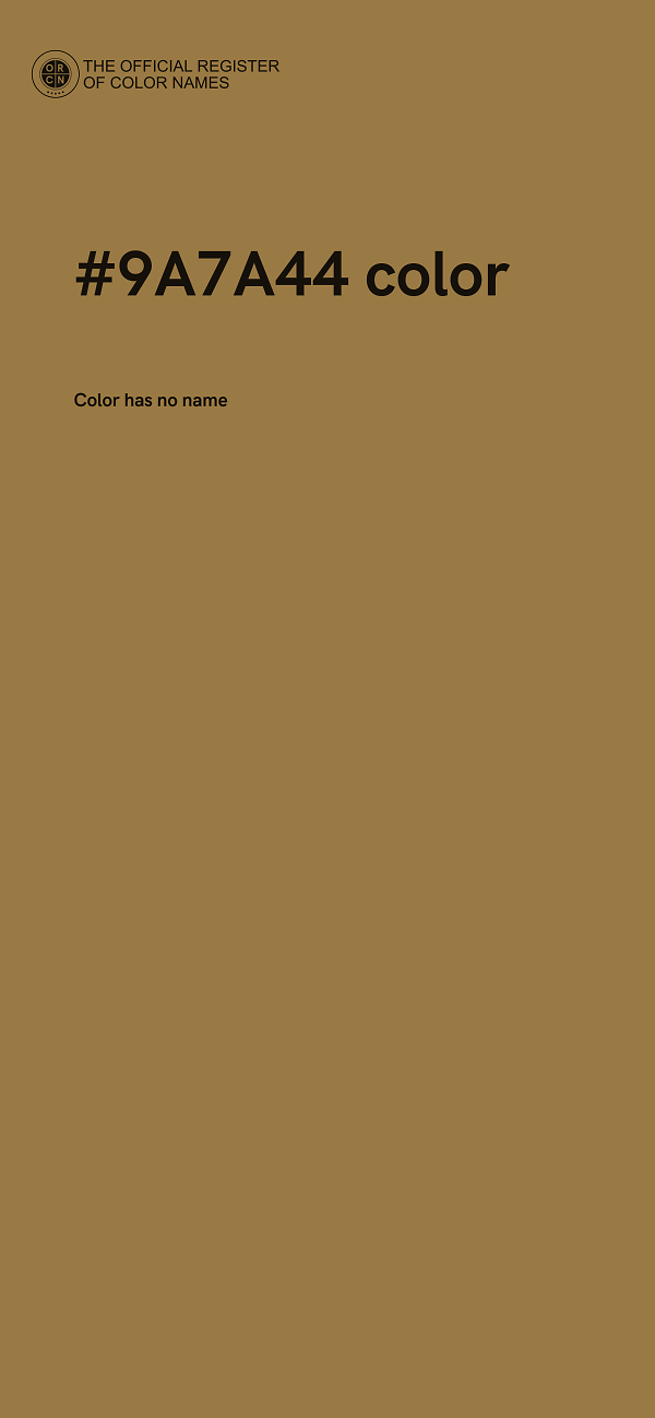 #9A7A44 color image