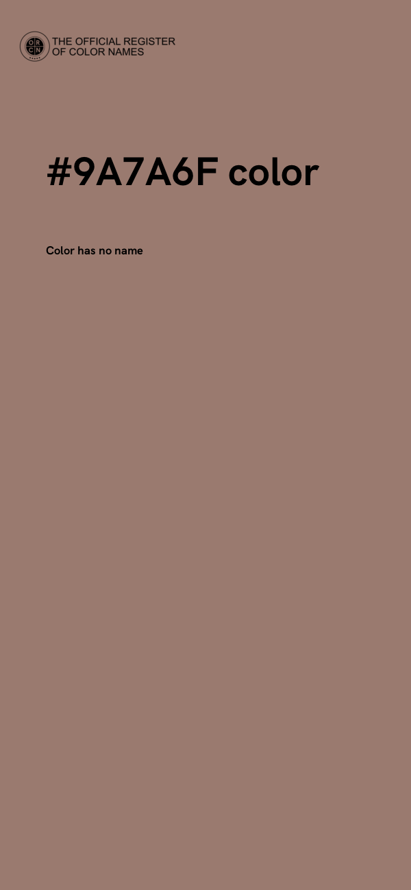 #9A7A6F color image