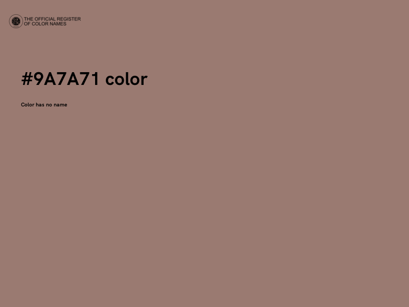 #9A7A71 color image