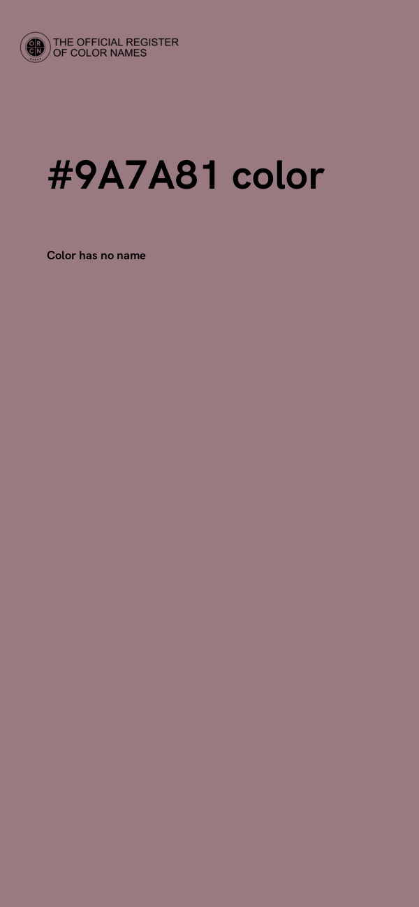 #9A7A81 color image