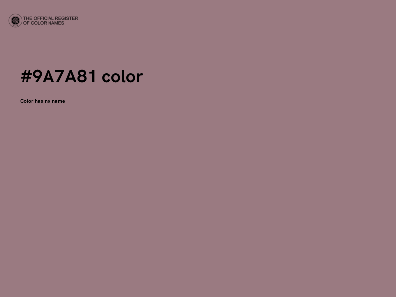 #9A7A81 color image
