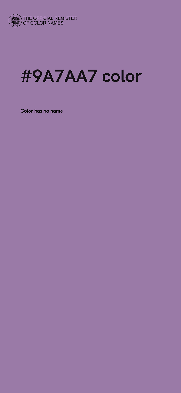 #9A7AA7 color image