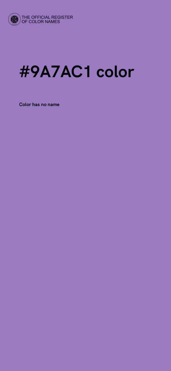 #9A7AC1 color image
