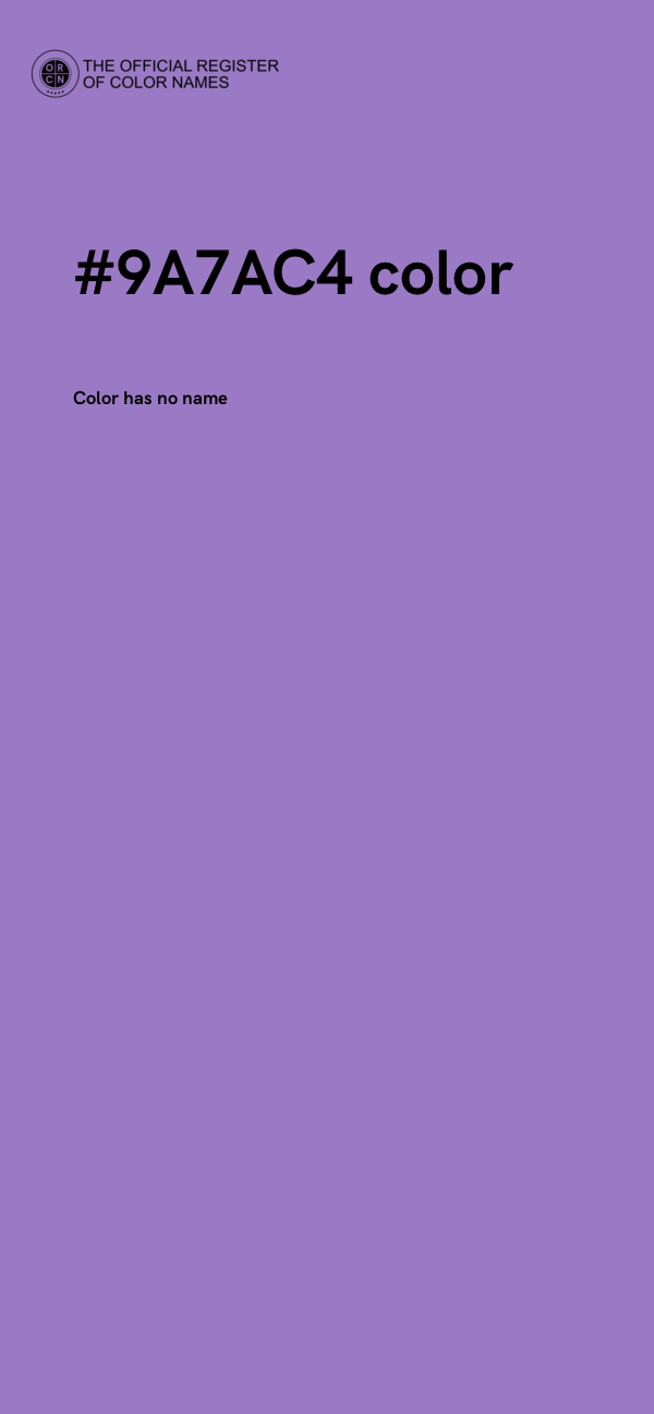 #9A7AC4 color image