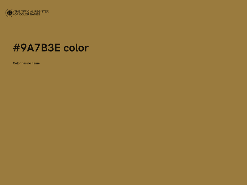 #9A7B3E color image