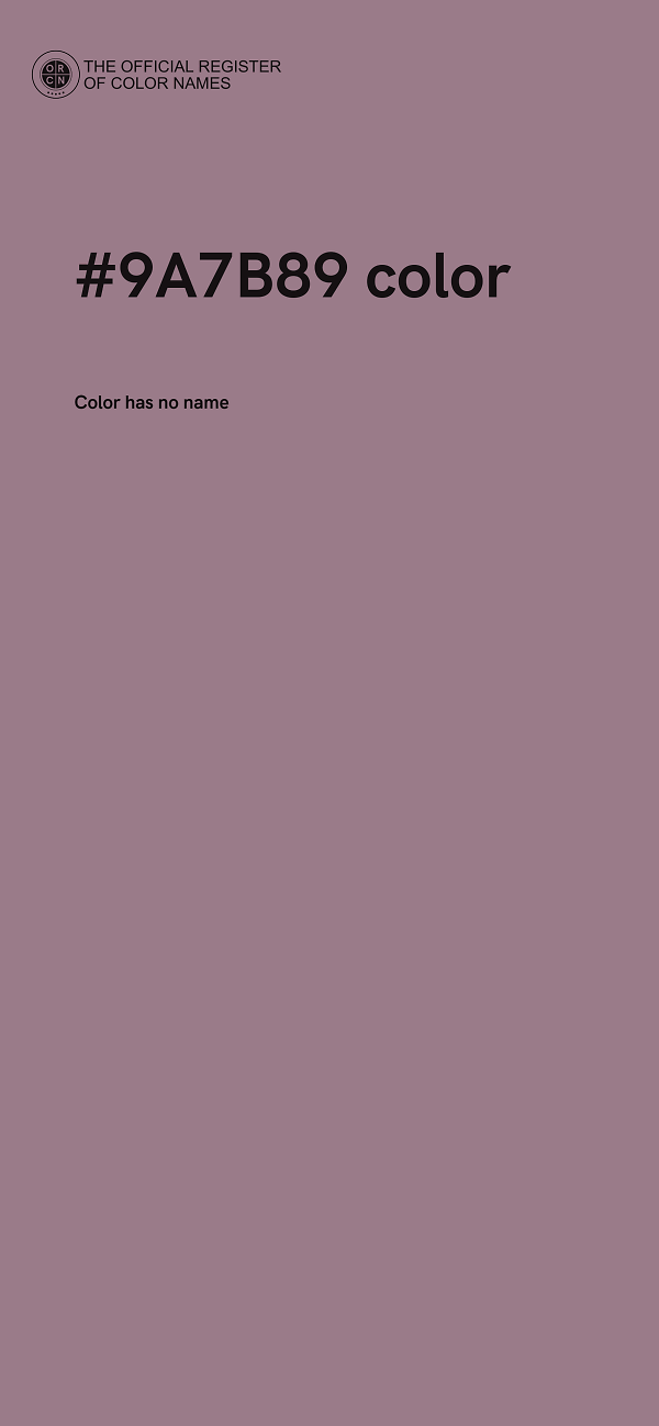 #9A7B89 color image