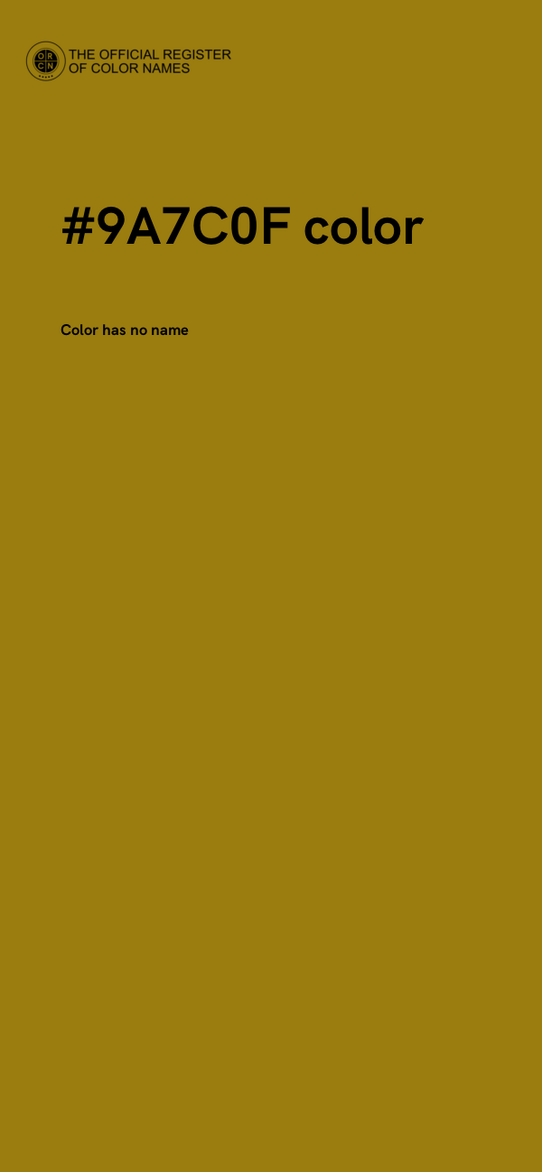#9A7C0F color image
