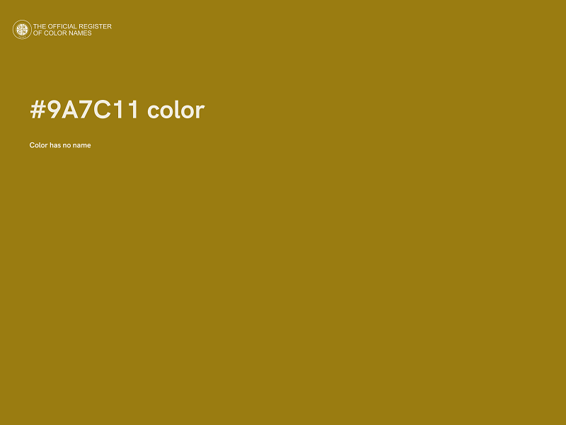 #9A7C11 color image