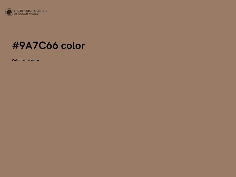 #9A7C66 color image