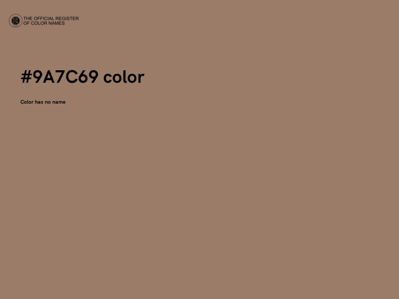 #9A7C69 color image