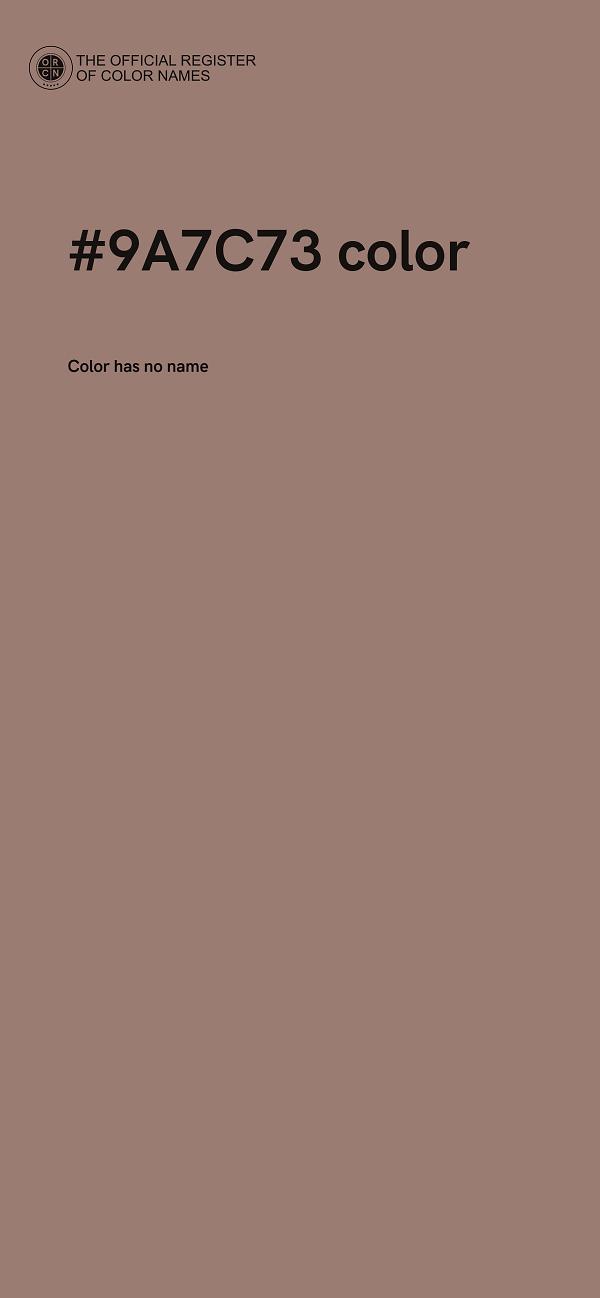 #9A7C73 color image