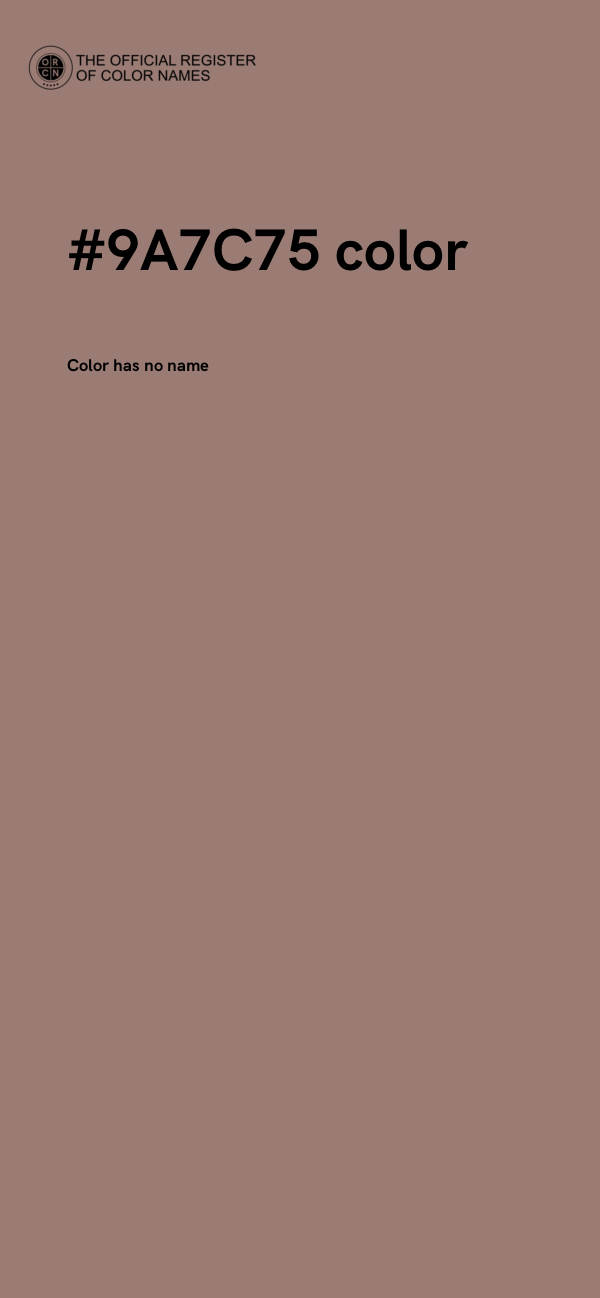 #9A7C75 color image