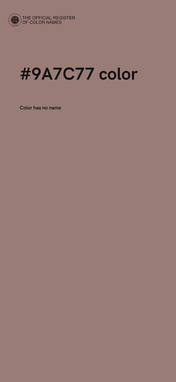 #9A7C77 color image