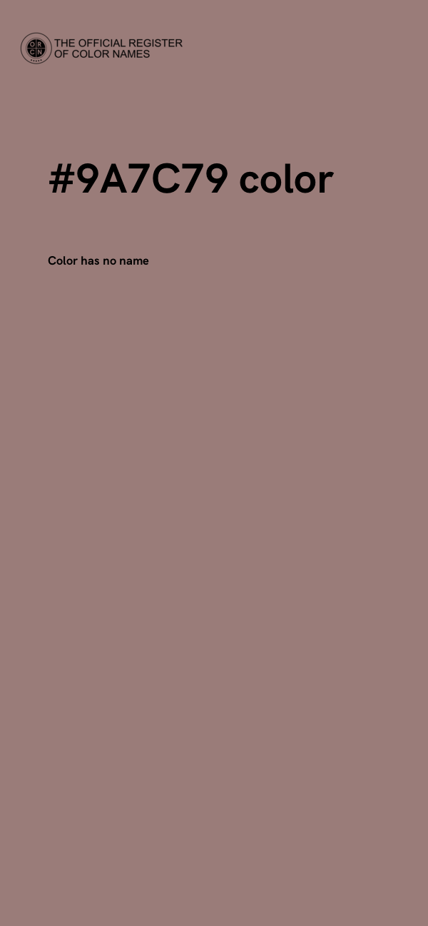 #9A7C79 color image