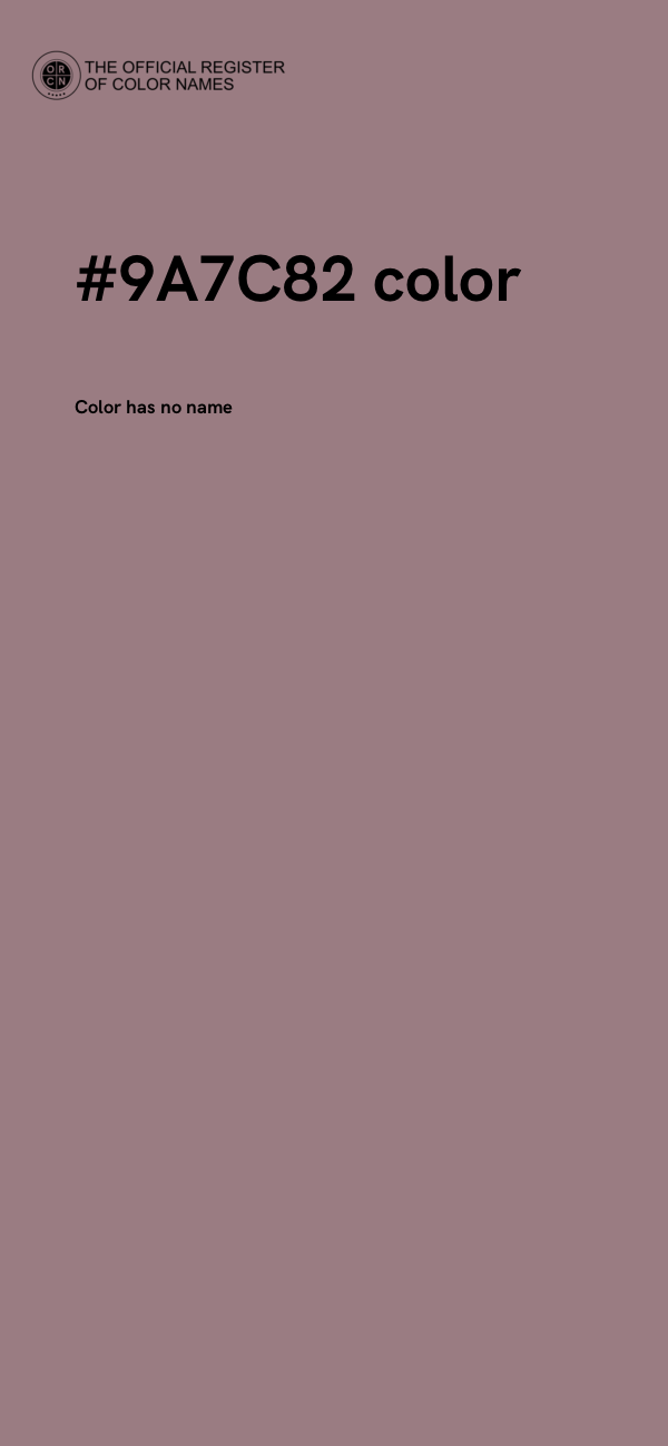 #9A7C82 color image