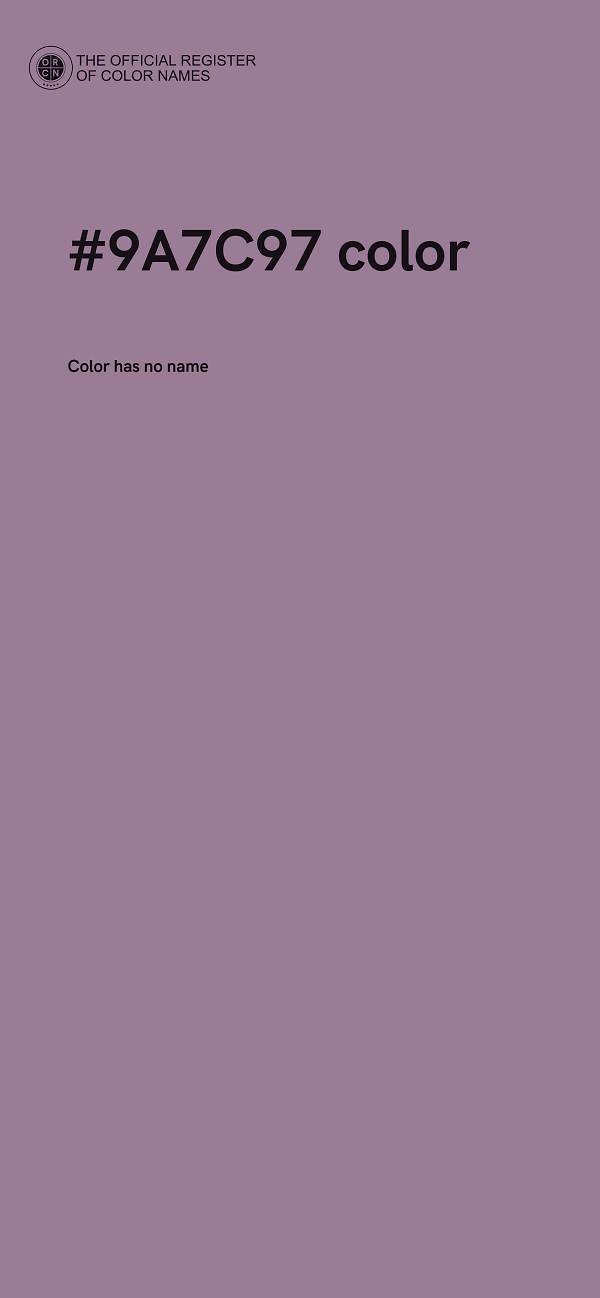 #9A7C97 color image