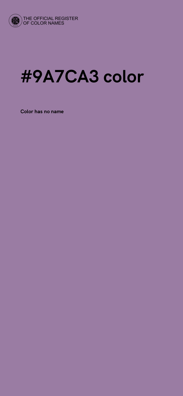 #9A7CA3 color image