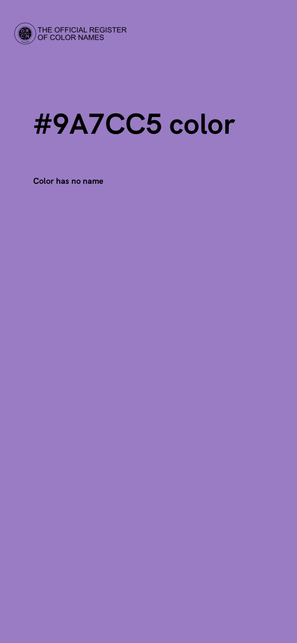 #9A7CC5 color image