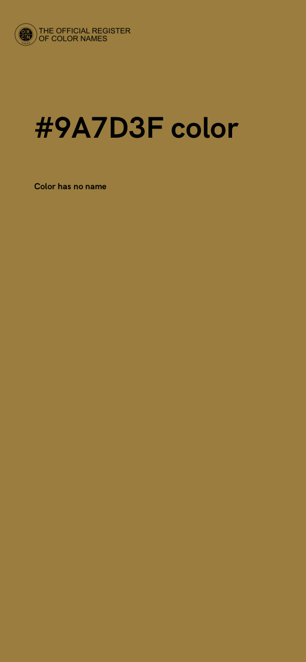 #9A7D3F color image