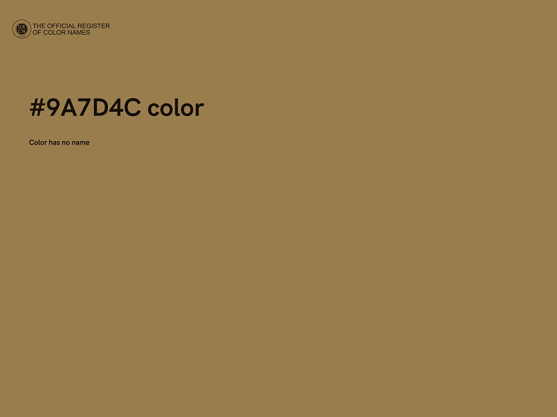 #9A7D4C color image