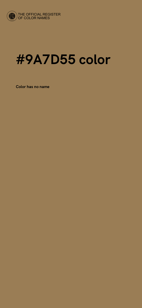 #9A7D55 color image