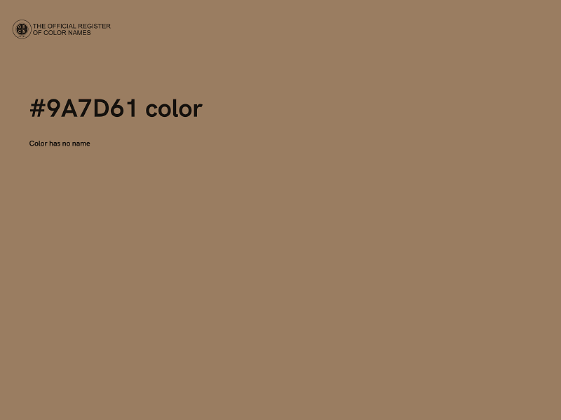 #9A7D61 color image