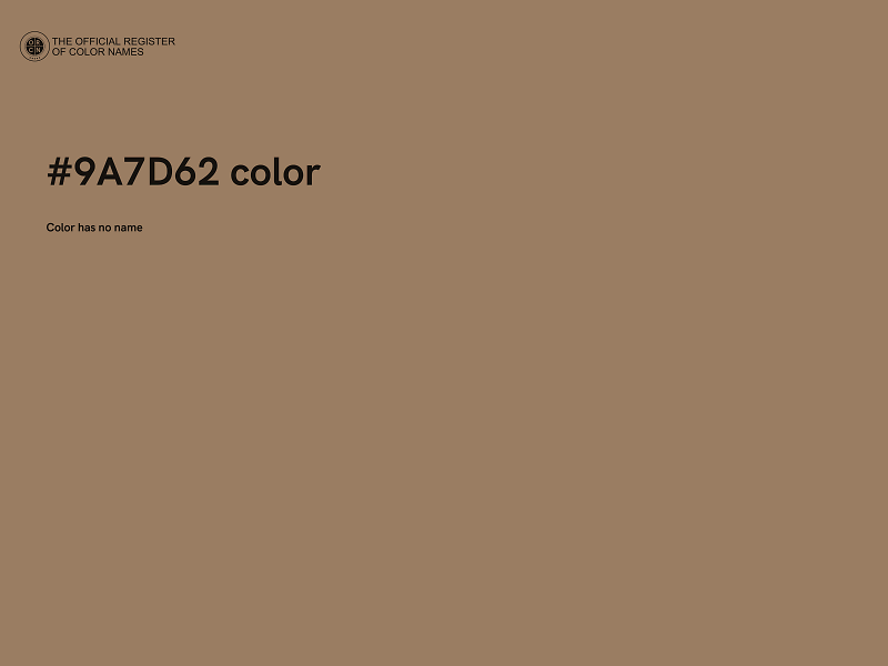 #9A7D62 color image