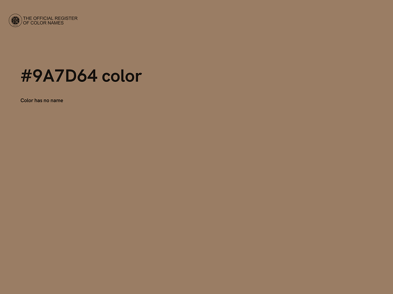 #9A7D64 color image