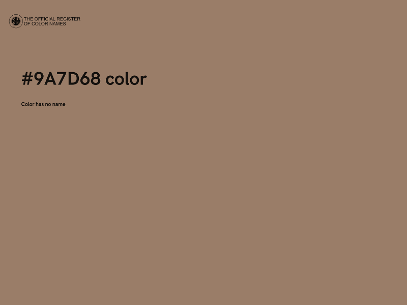 #9A7D68 color image