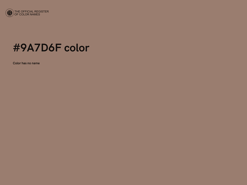 #9A7D6F color image