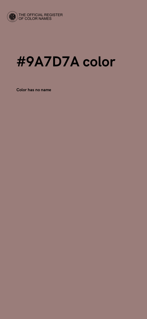 #9A7D7A color image