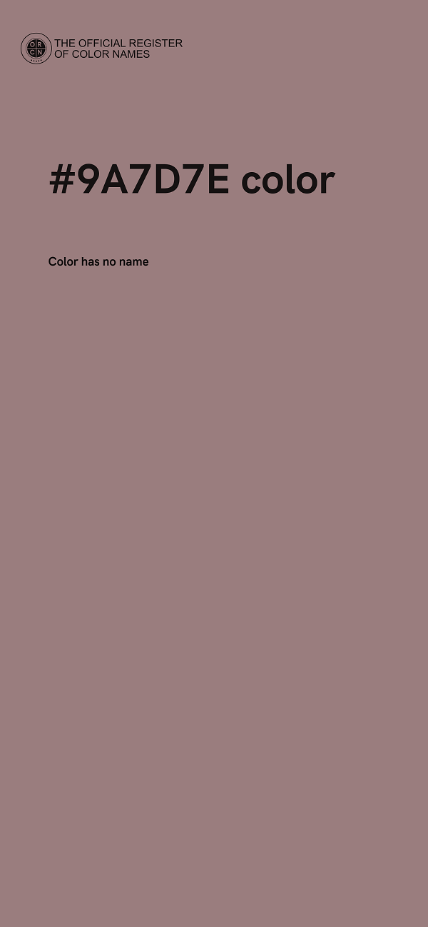 #9A7D7E color image