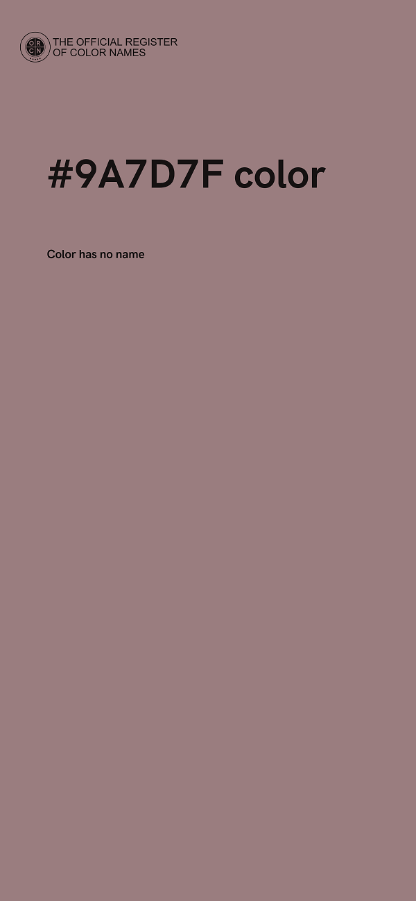 #9A7D7F color image